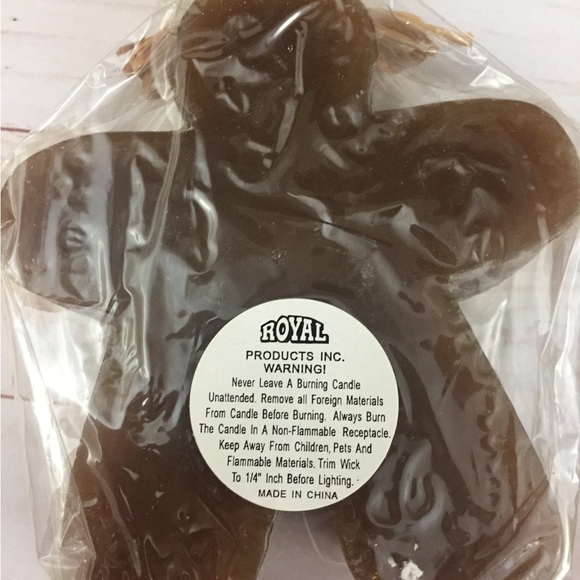 Gingerbread Man Christmas Candles Lot of 4 Various Brands White Barn TAG Royal - Picture 16 of 16